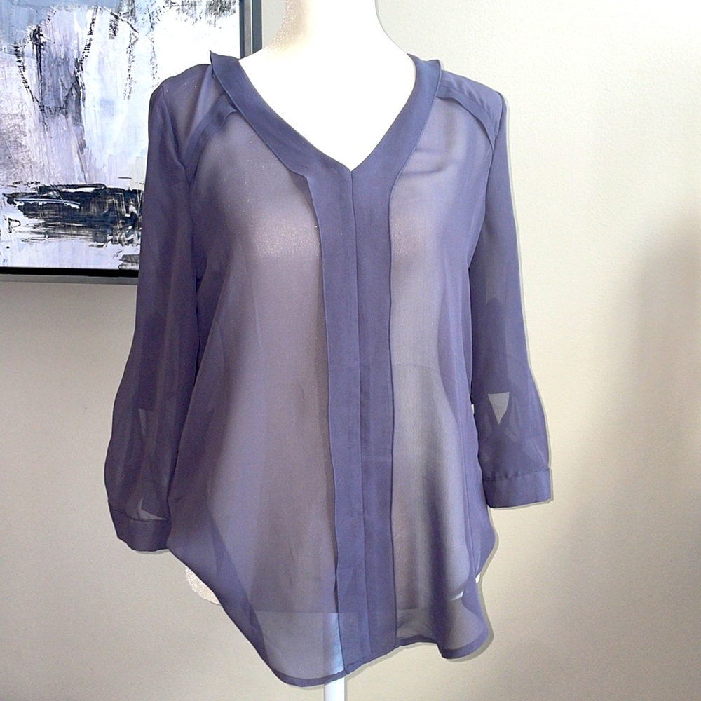 Maurices Dark Gray Chrome Blouse XS